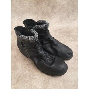 Tundra Womens Sabel Size 10 Black Side Zip Ankle Boots Booties